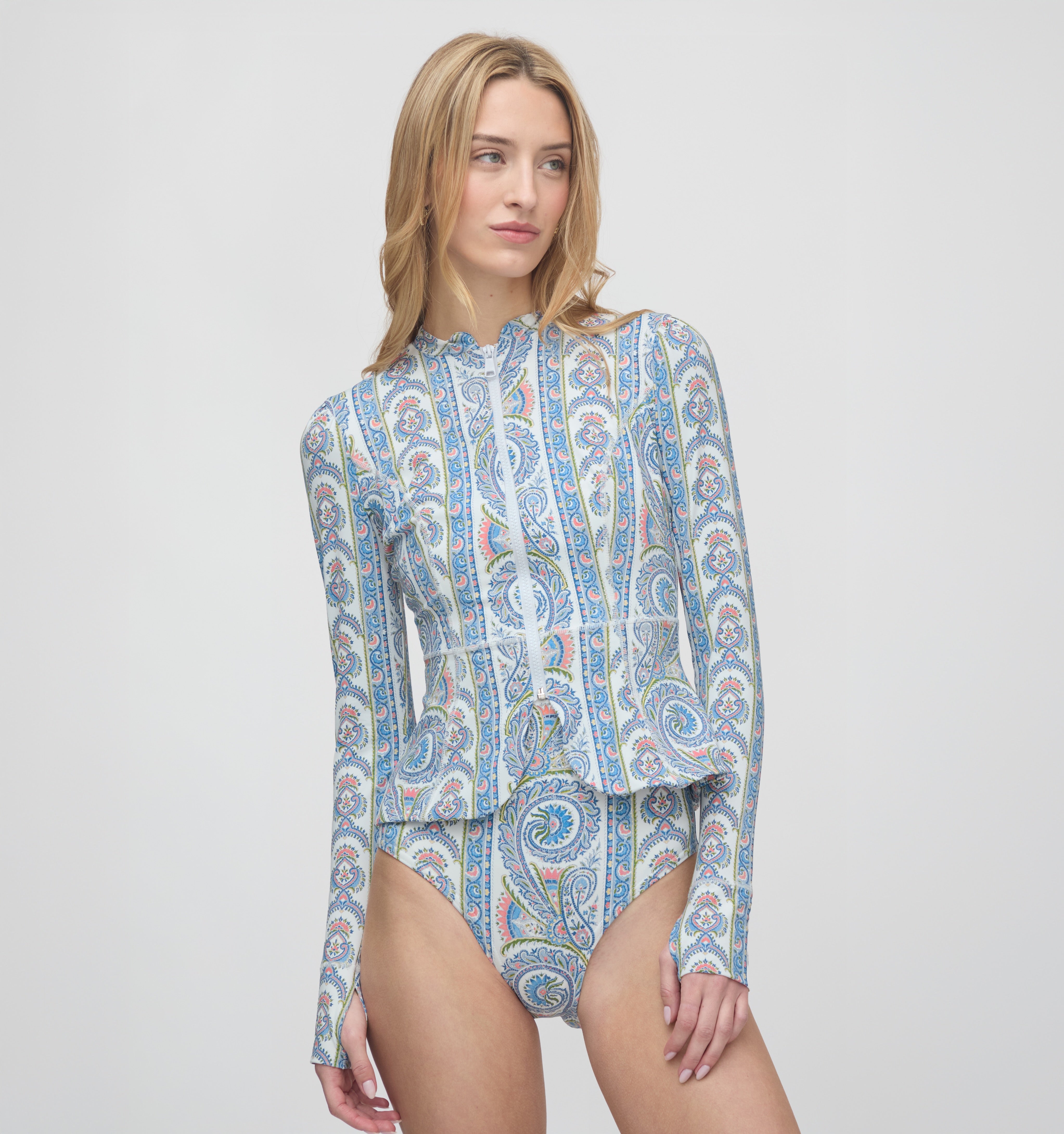The Giana One Piece - Blue Corsica Paisley