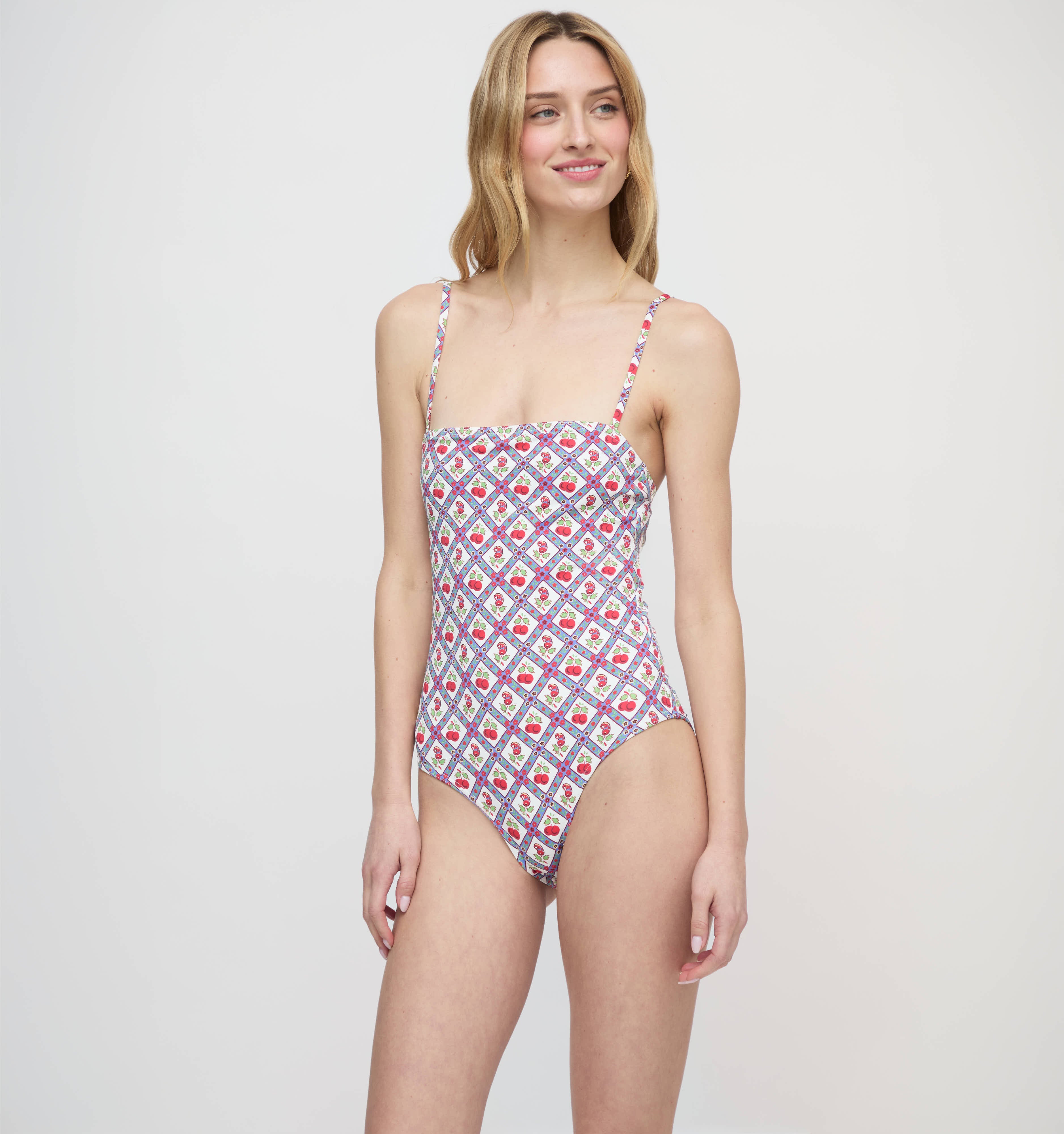 The Giana One Piece - Diamond Cherries Cherry Red