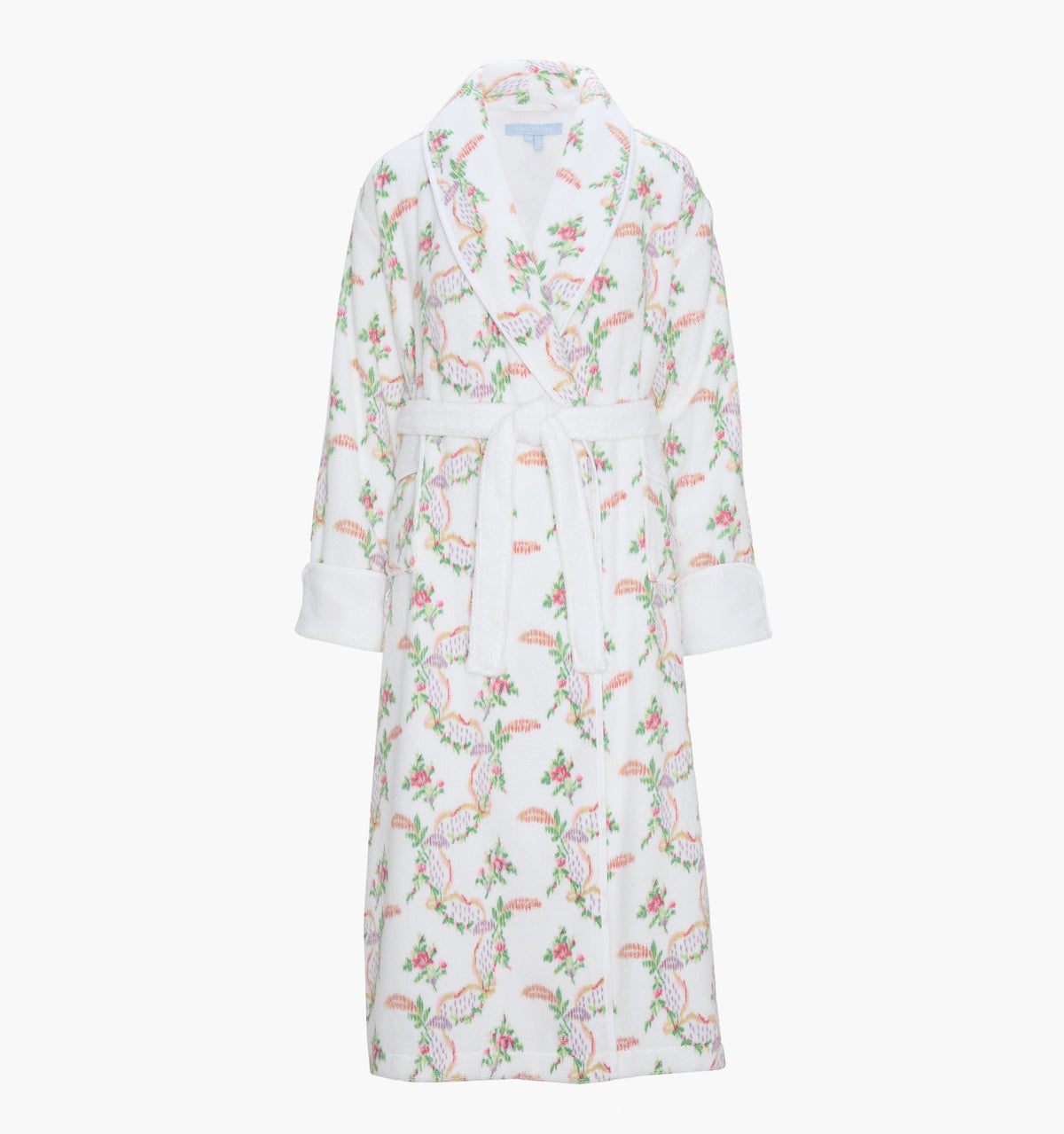 The Hotel Robe - Pink Ribbon Rose Ikat