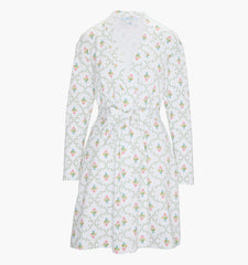 The Maternity Ivory Robe - Pastel Trellis