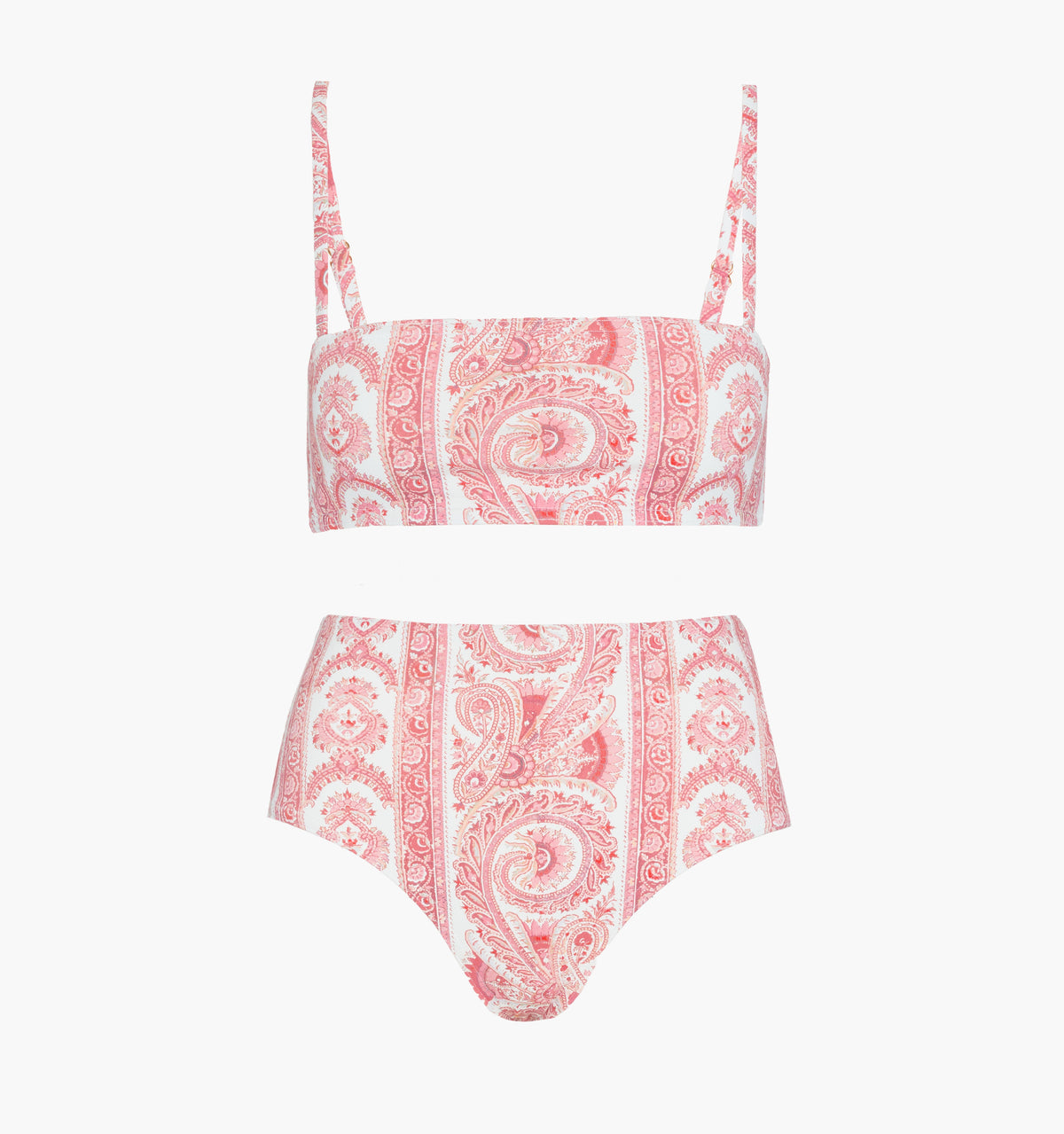 The Juno Bikini Set - Coral Corsica Paisley