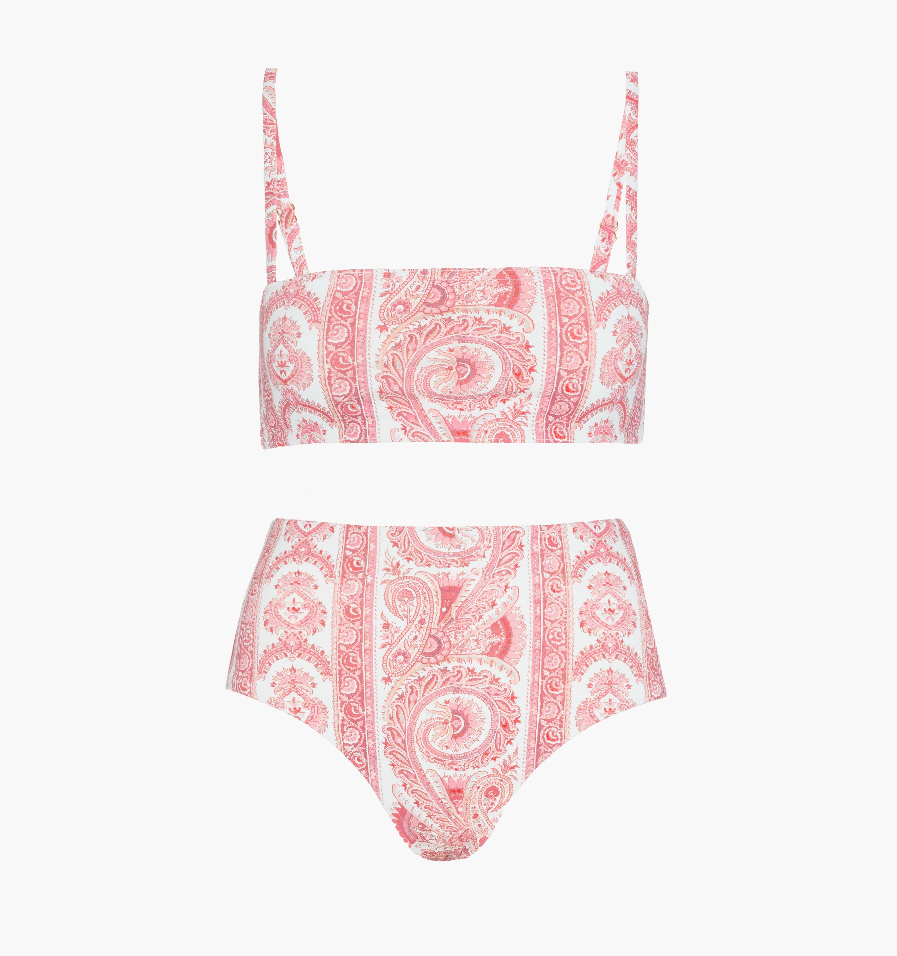 The Juno Bikini Set - Coral Corsica Paisley