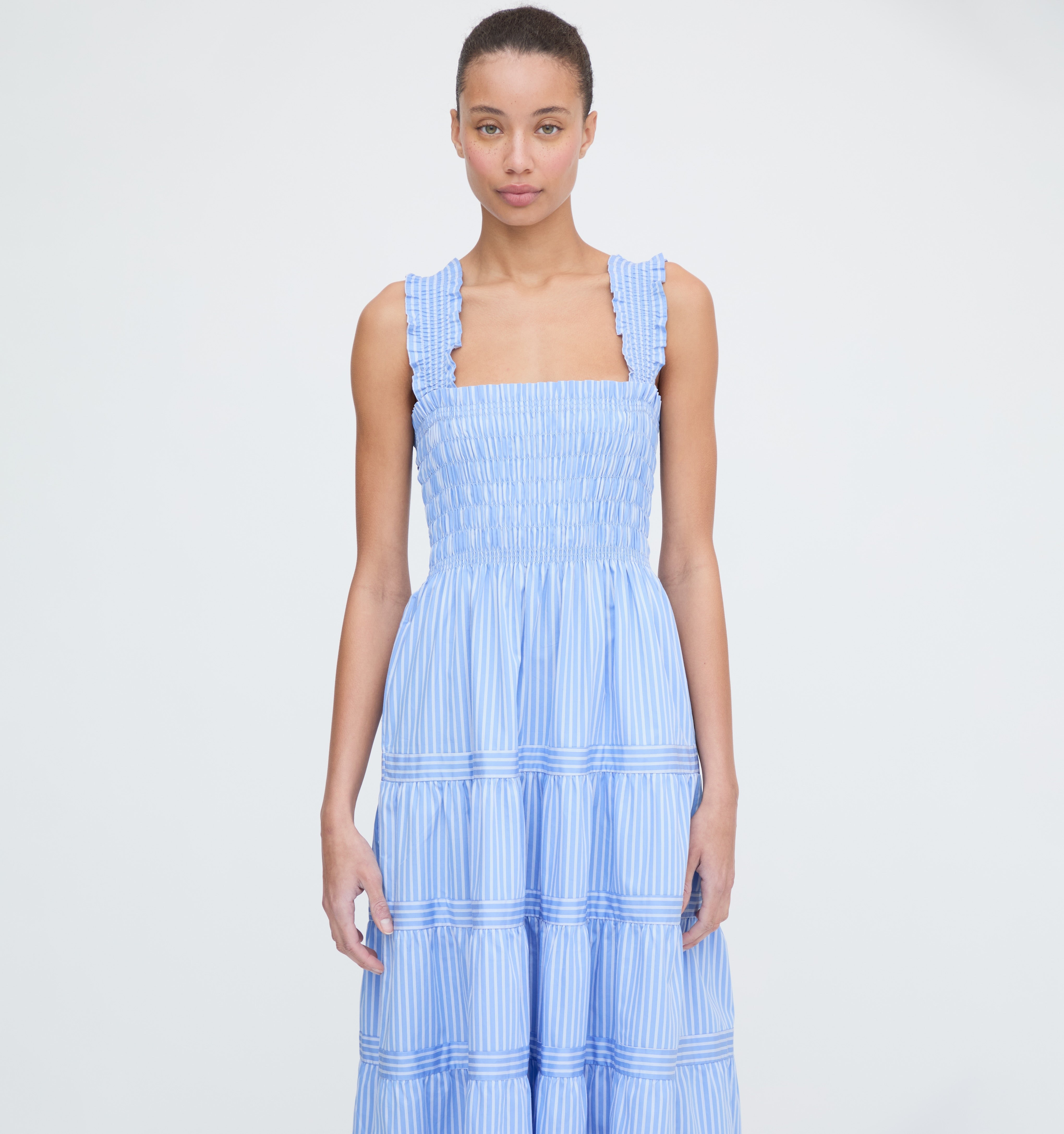 The Kimmy Maxi Nap Dress - Blue Stripe