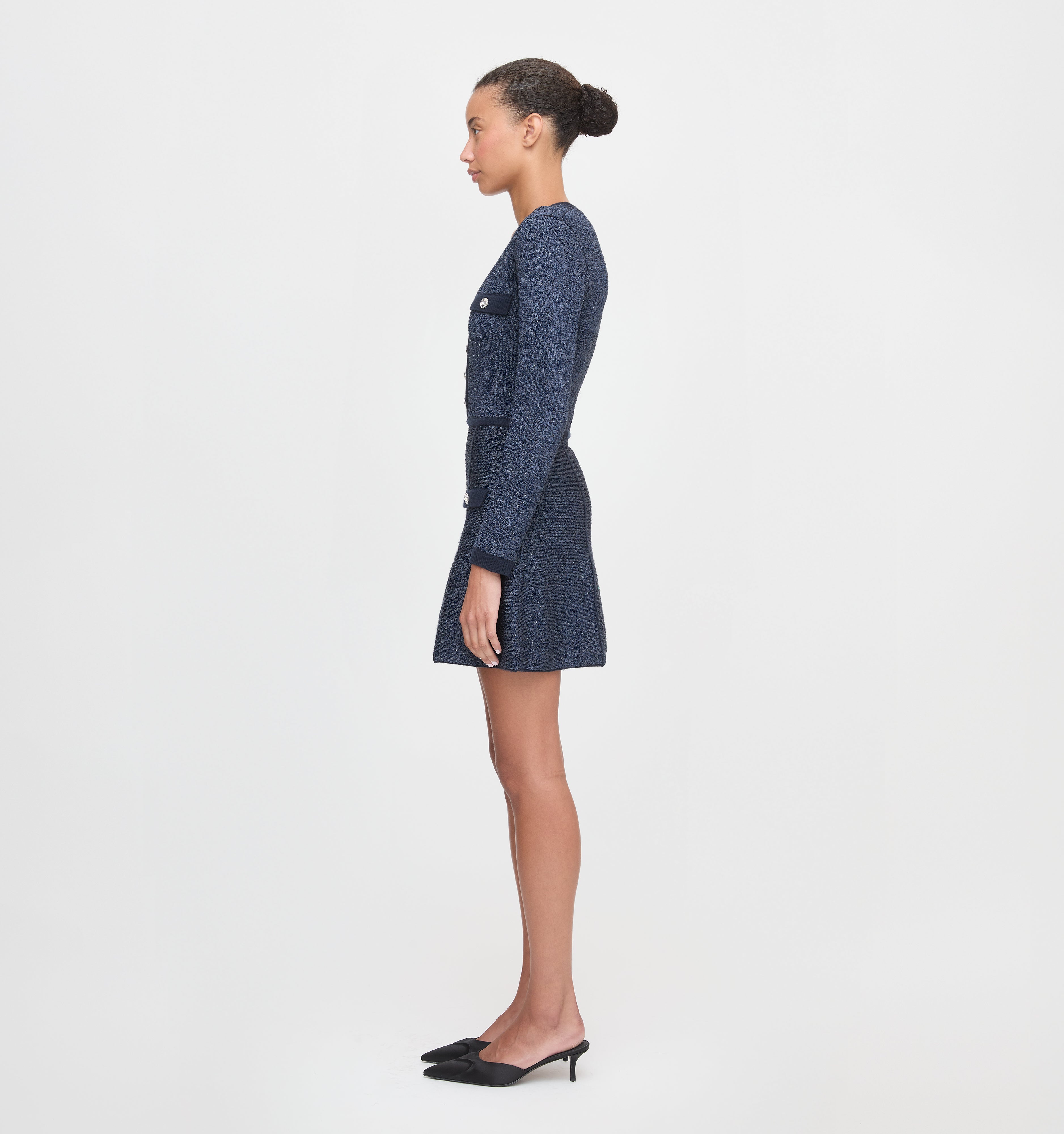 The Lana Dress - Navy Sequin