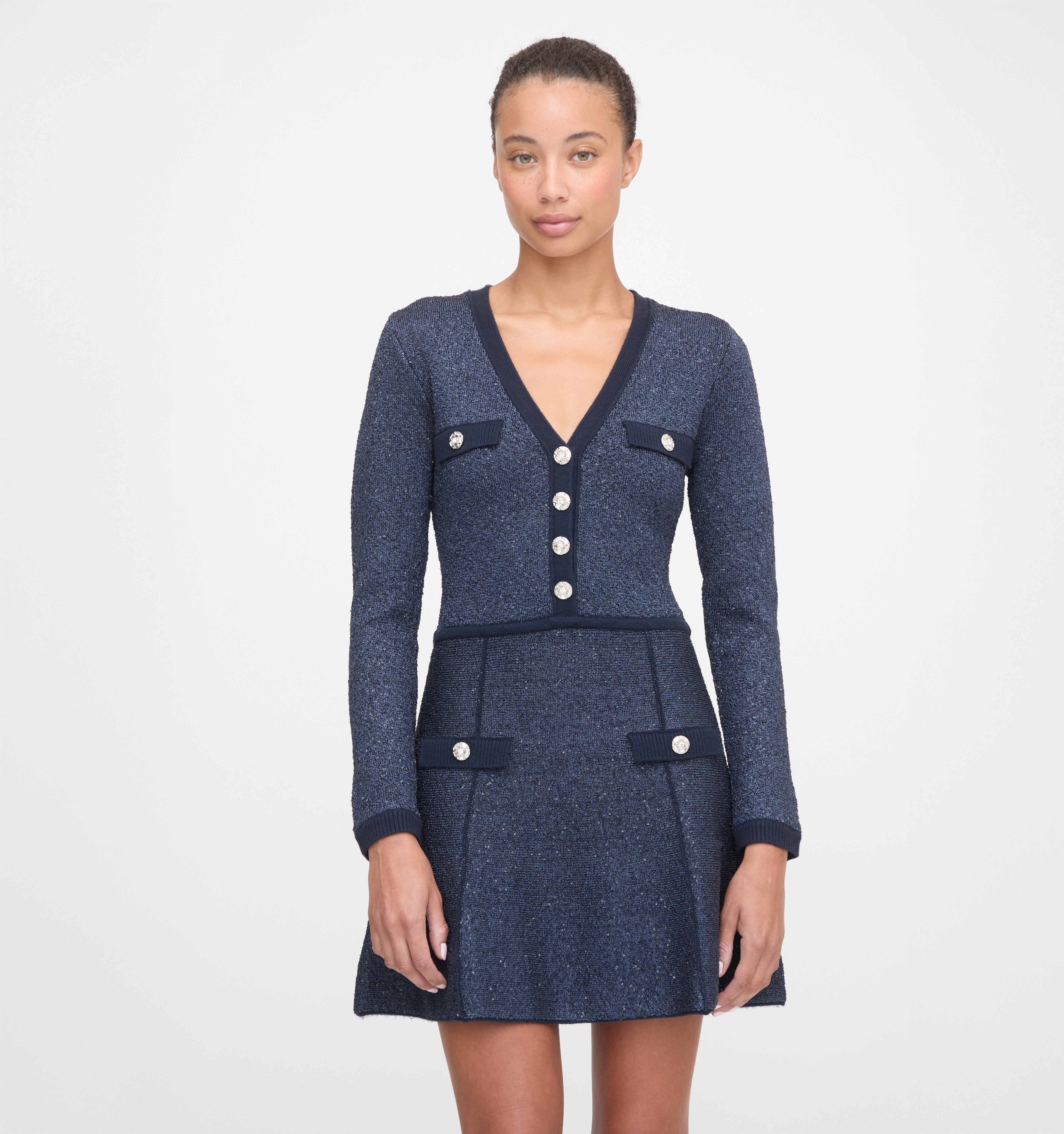 The Lana Dress - Navy Sequin