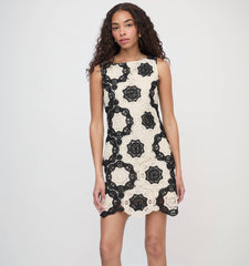 The Lisandra Dress - Black/Ivory Crochet Lace
