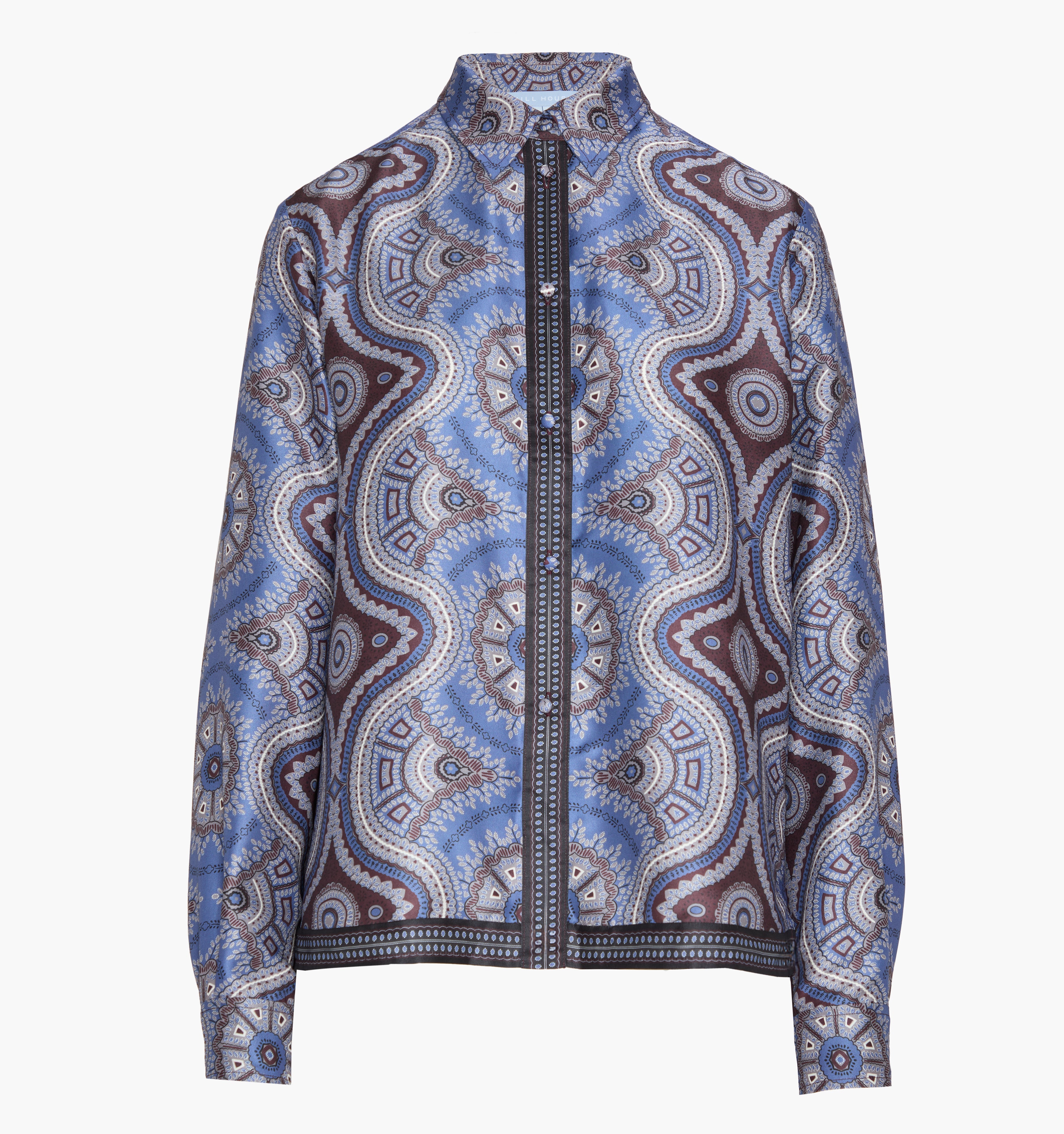 The Liv Top - Brown Cobalt Medallion