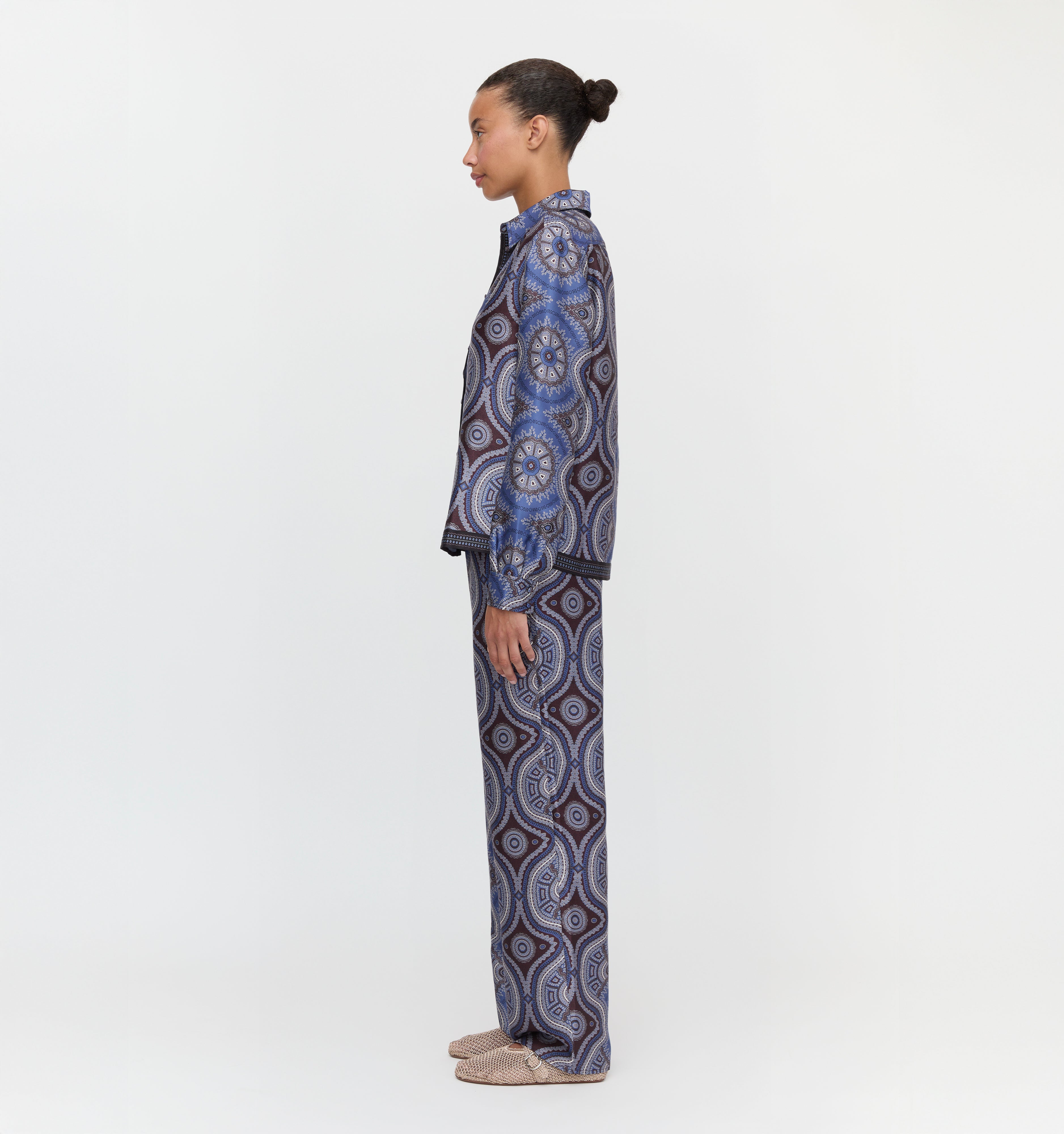 The Liv Top - Brown Cobalt Medallion