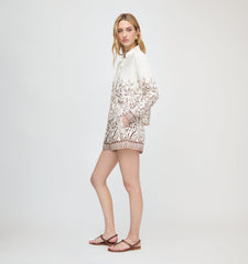 The Audrey Short - Ivory Wildflower Field