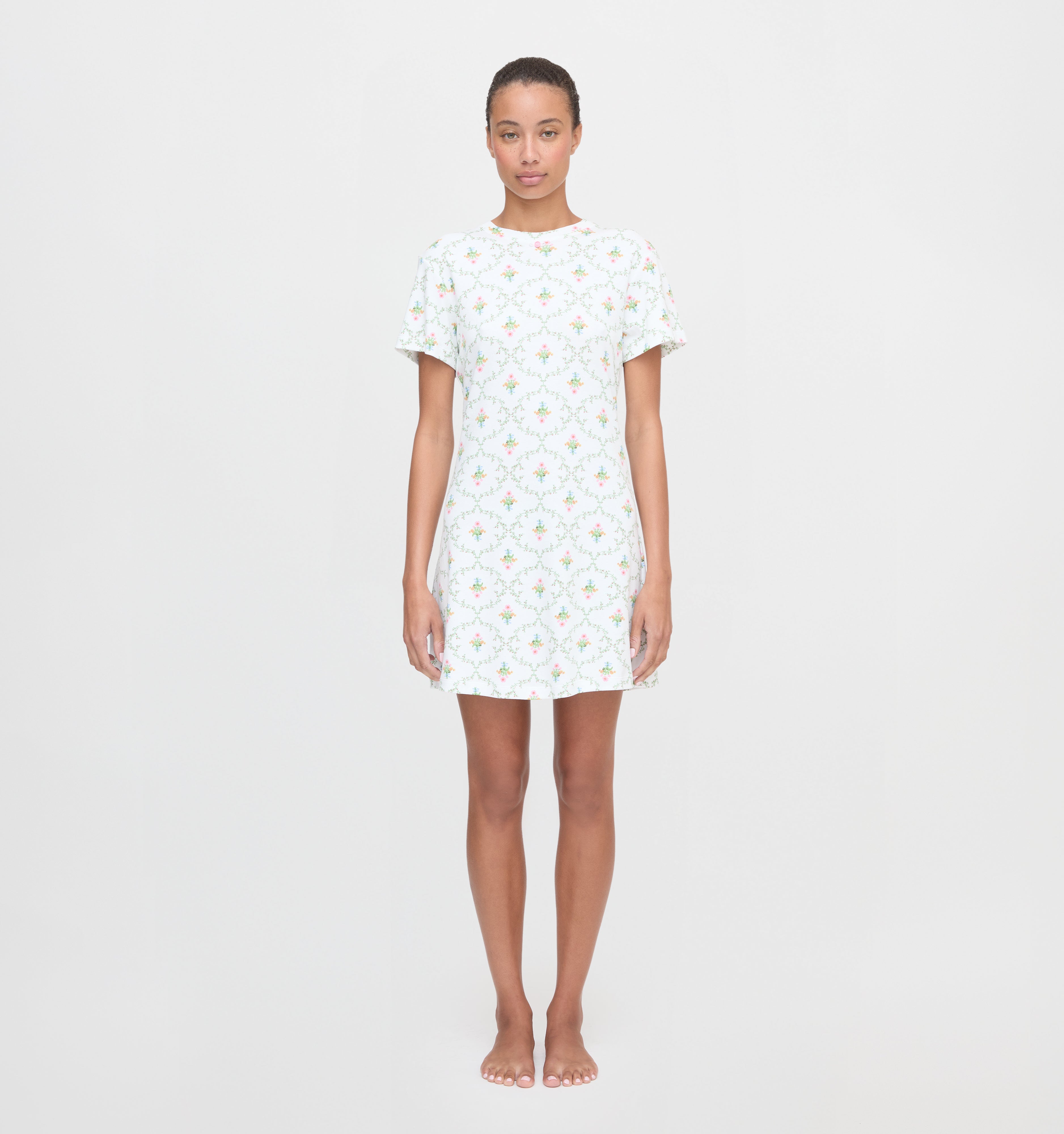 The Maggie Nightgown - Pastel Trellis