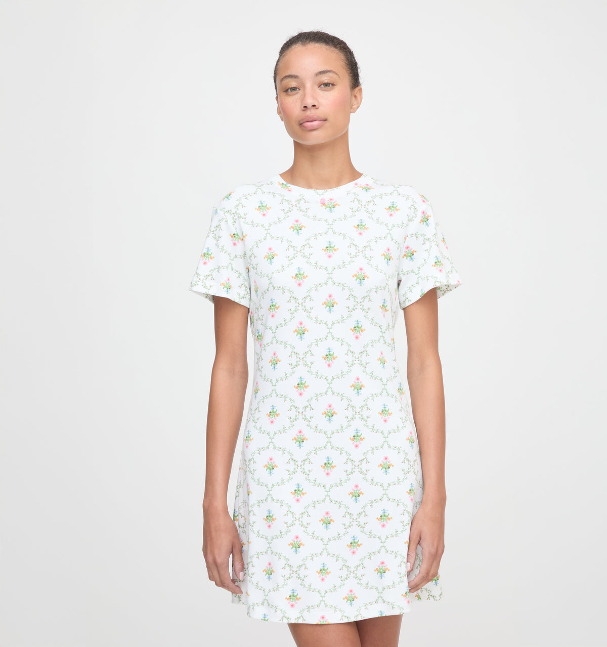 The Maggie Nightgown - Pastel Trellis