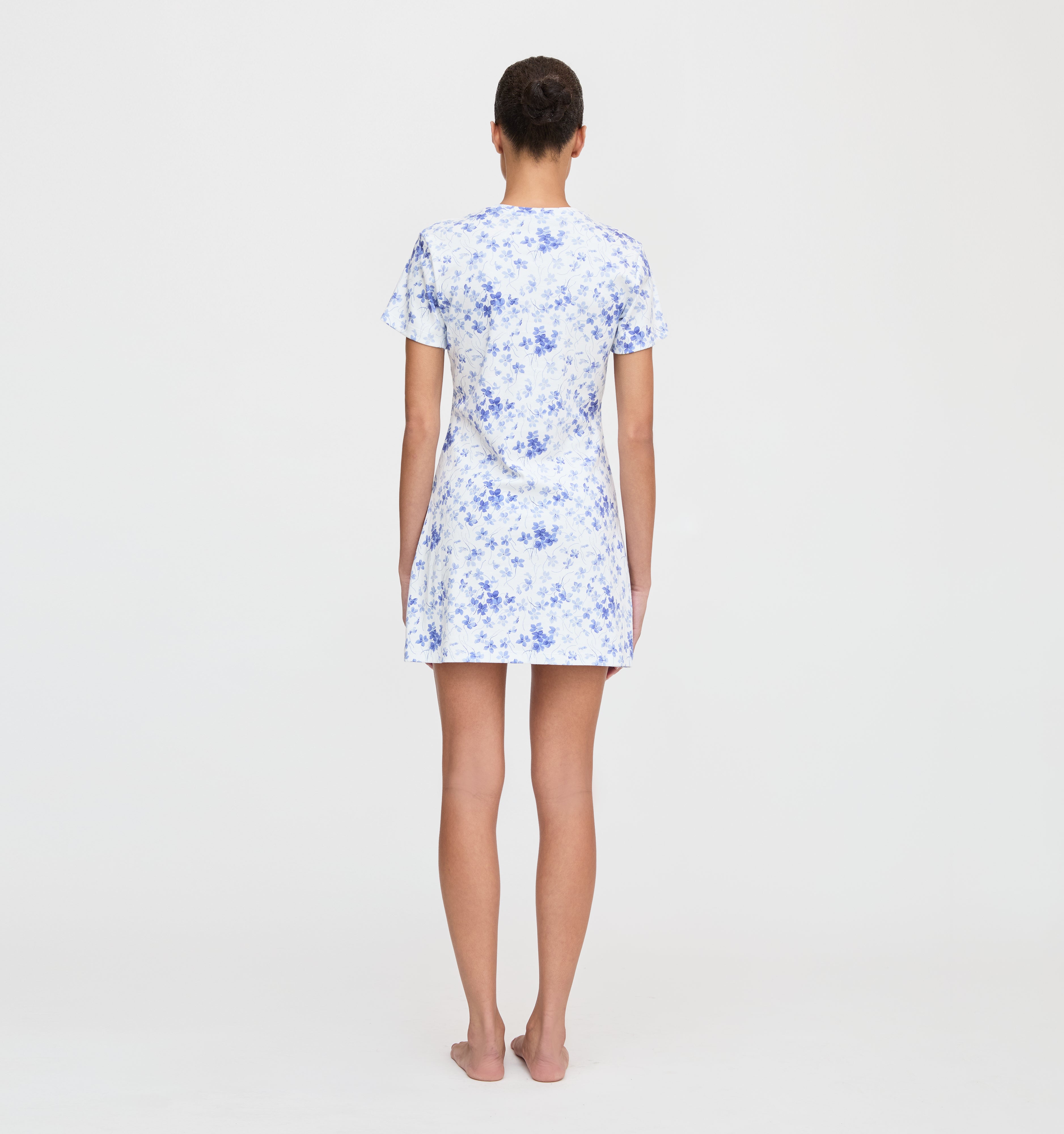 The Maggie Nightgown - Blue Sweet Peas