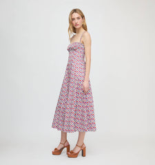 The Maisie Dress - Diamond Cherries Cherry Red
