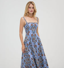 The Margot Dress - Stowell Medallion Iris
