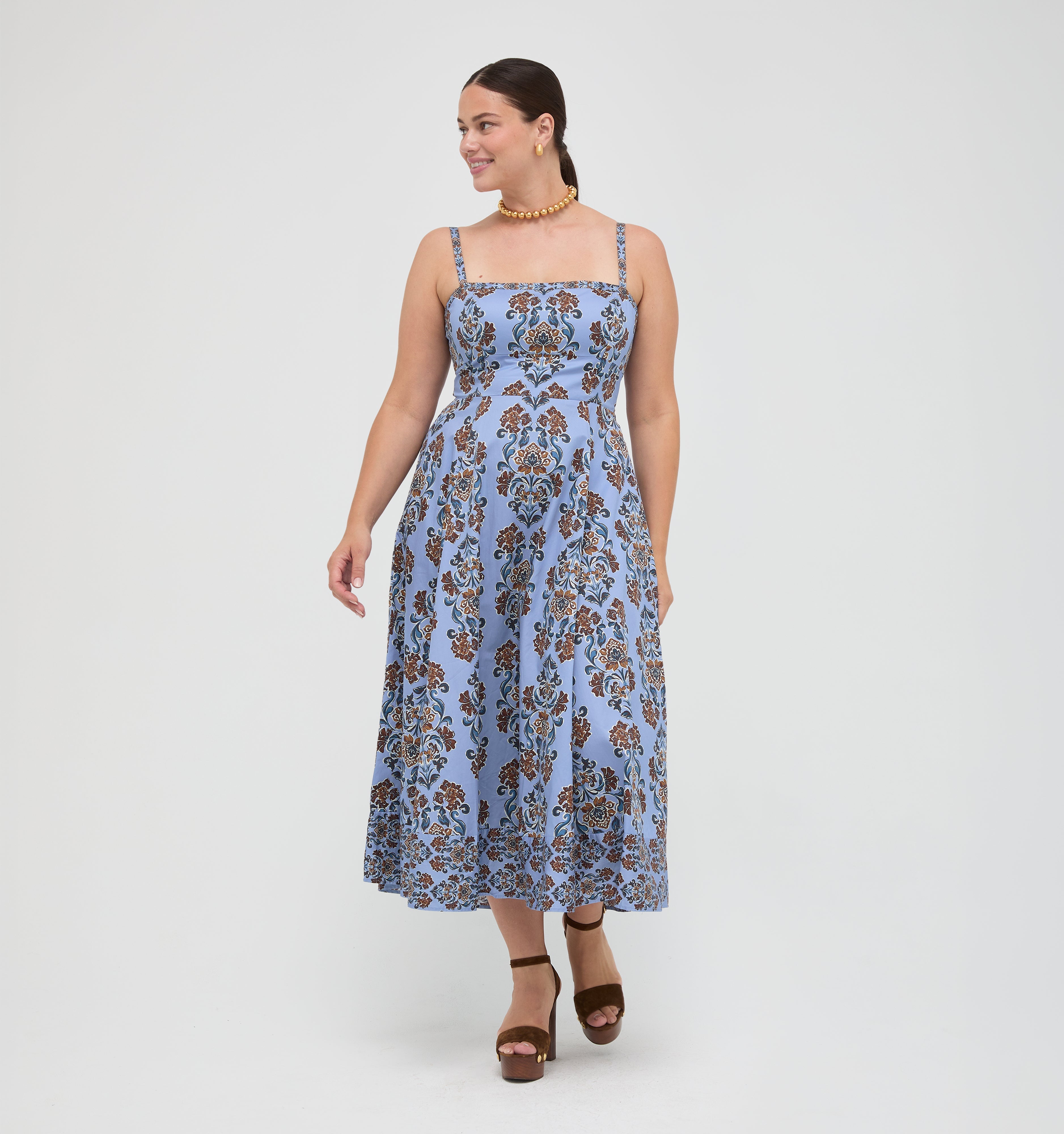 The Margot Dress - Stowell Medallion Iris