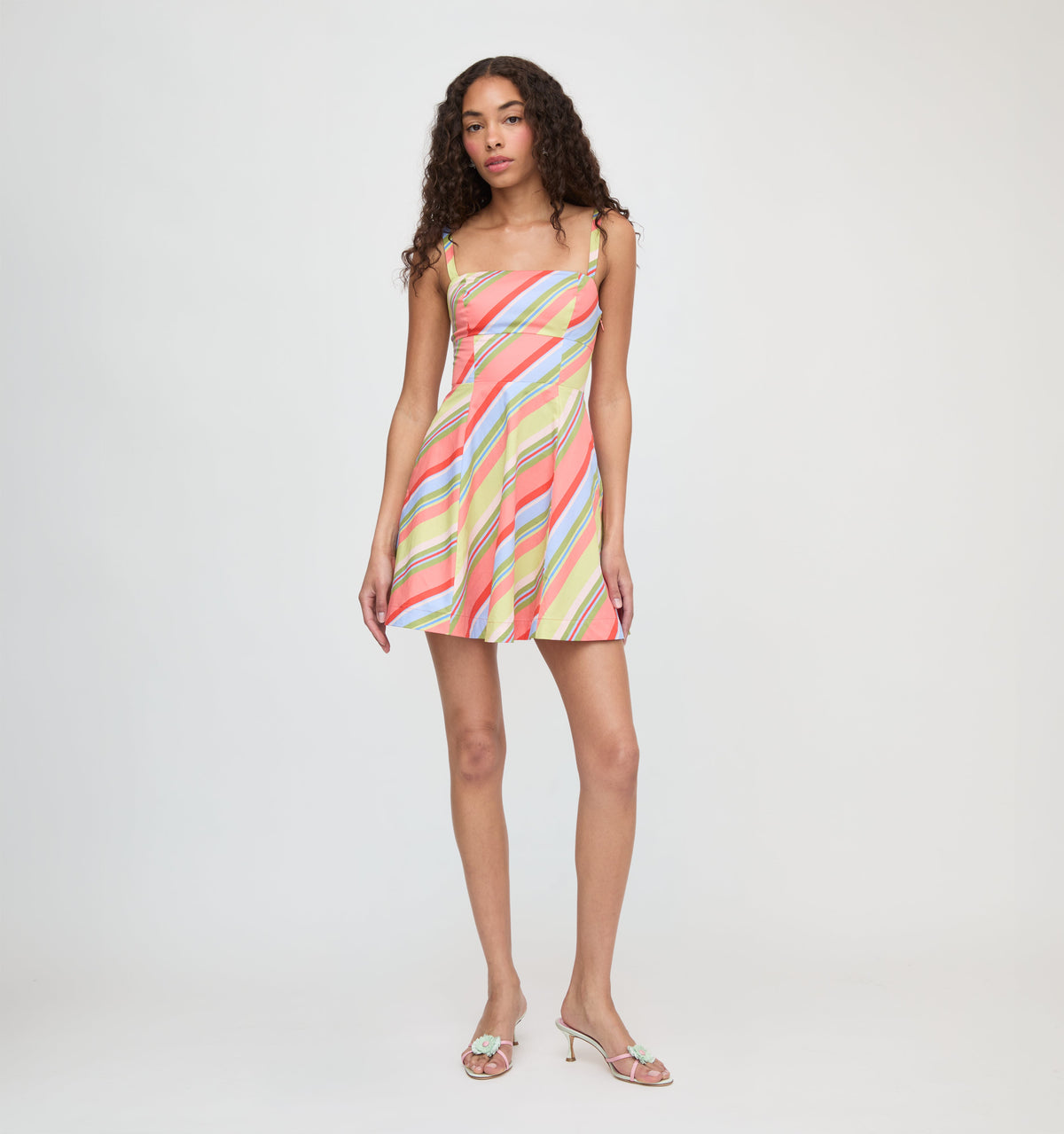 The Margot Mini Dress - Sherbet Stripe