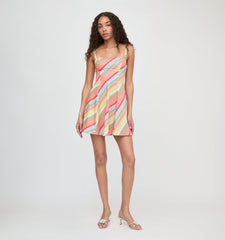 The Margot Mini Dress - Sherbet Stripe