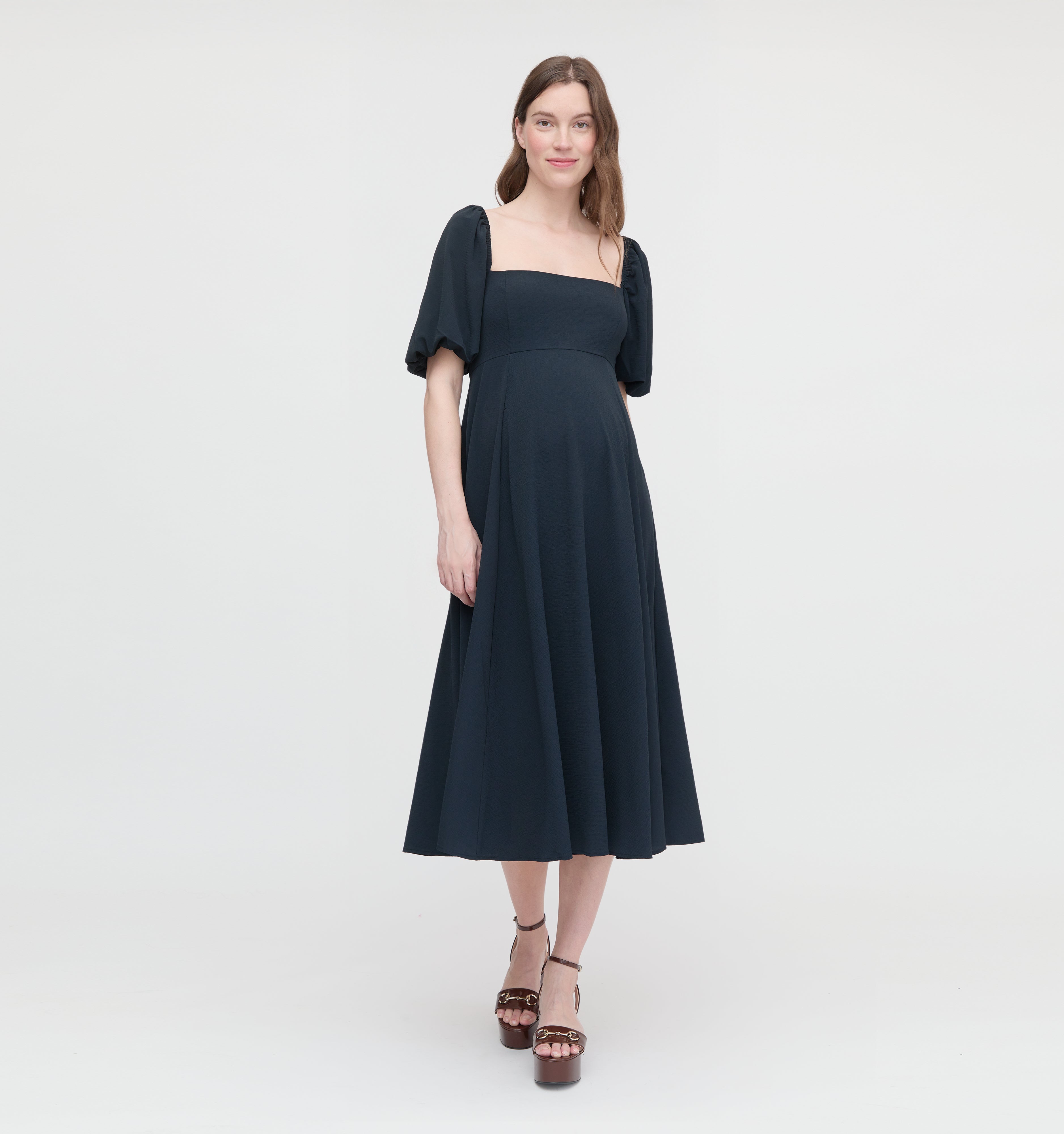 The Maternity Matilda Dress - Black Crepe