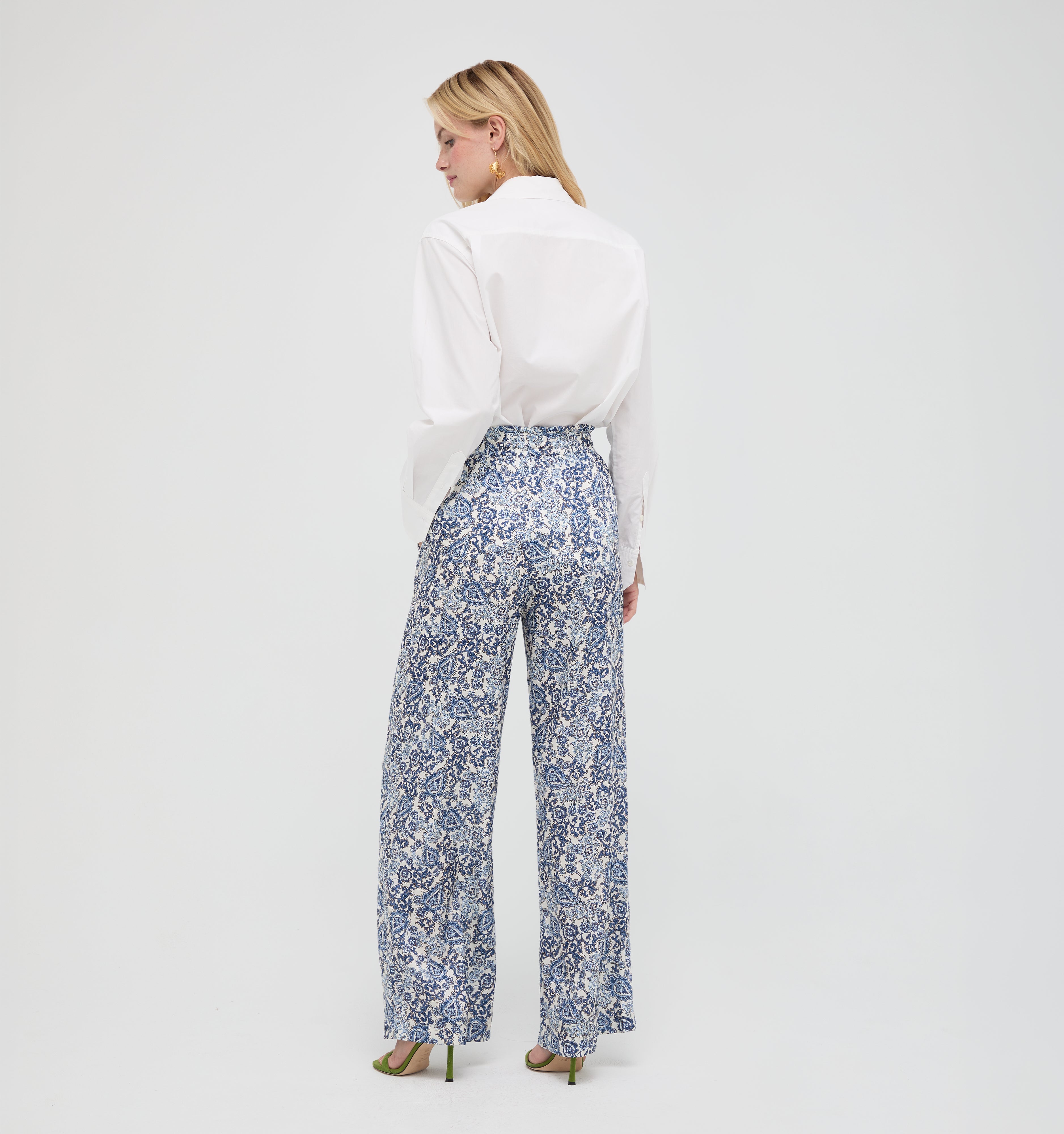 The Maxime Pant - Chedworth Paisley Blue