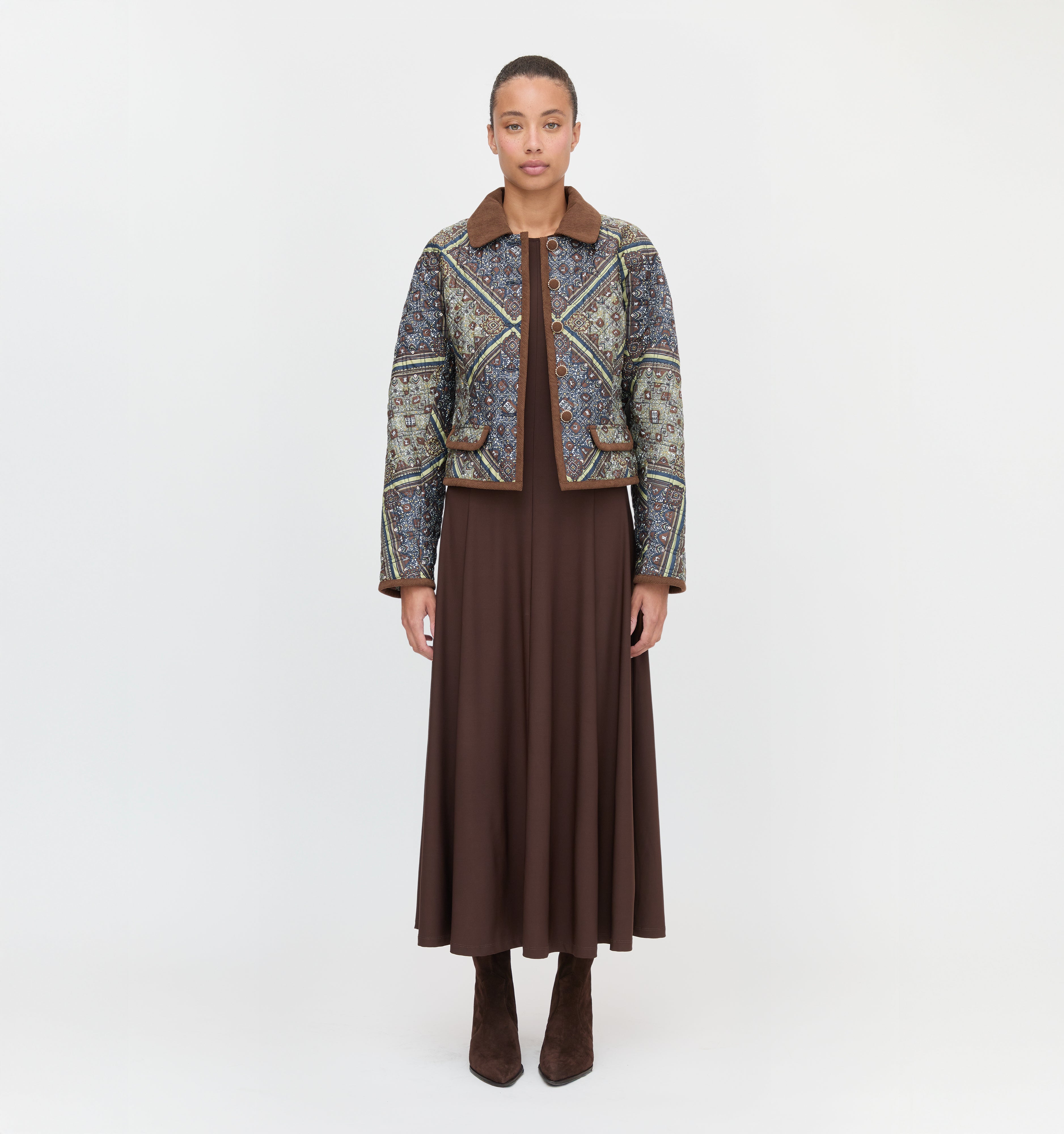 The Dax Jacket - Olive Equestrian Scarf