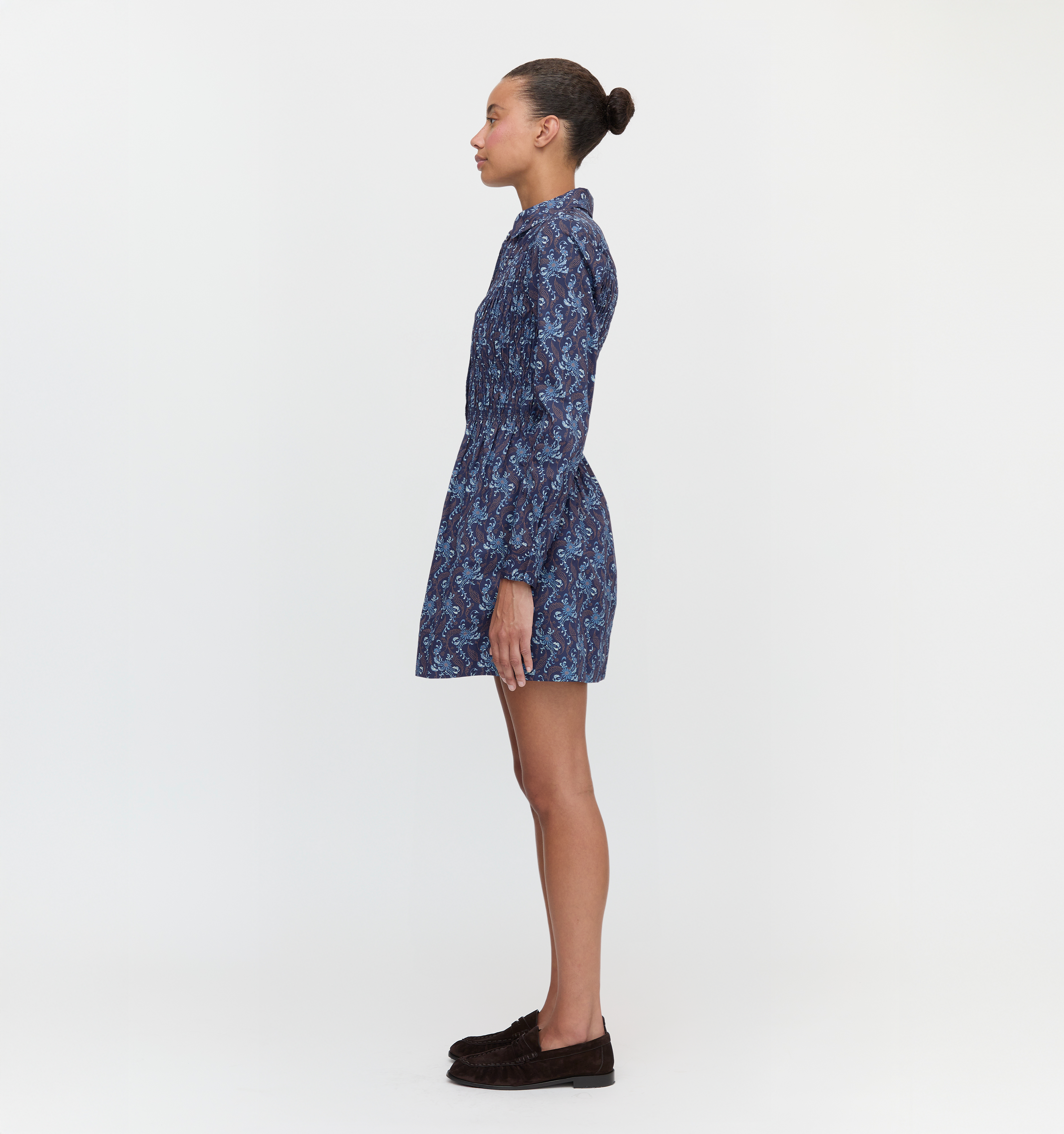 The Mira Dress - Navy Cala Paisley