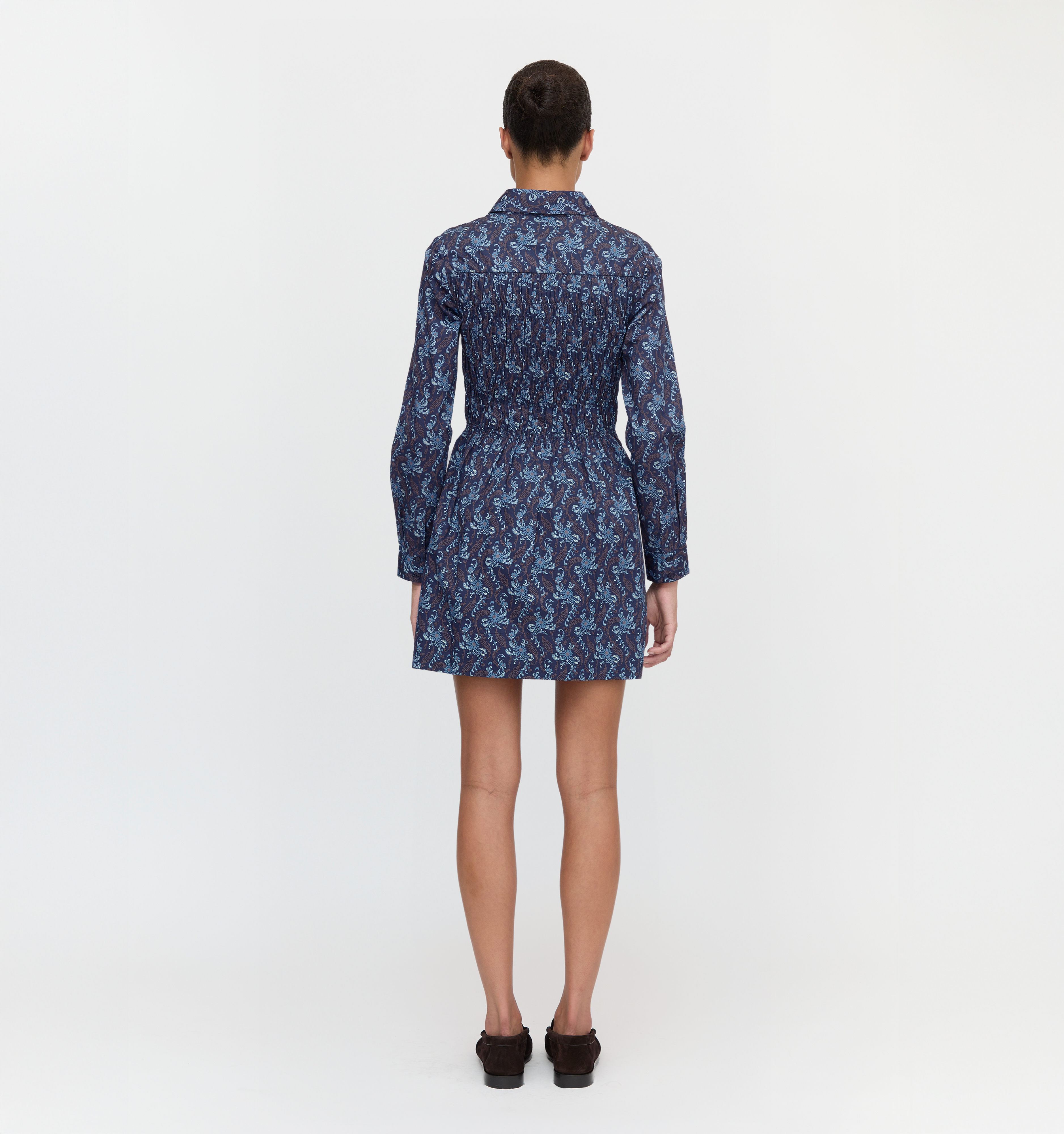The Mira Dress - Navy Cala Paisley