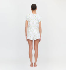 The Nina Pajama Set - Pastel Trellis