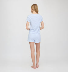 The Nina Pajama Set - Blue/White Stripe