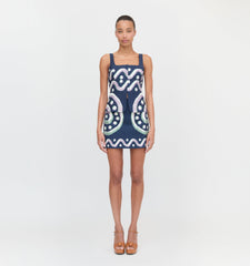 The Hallie Skirt - Navy Mochaware