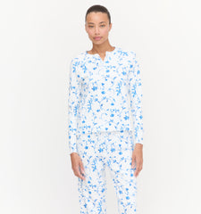 The Olivia Pajama Set - Blue Botanical
