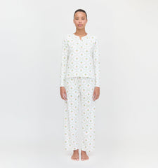 The Olivia Pajama Set - Pastel Trellis
