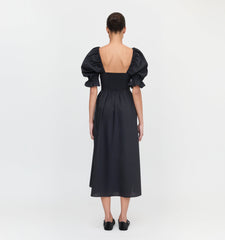 The Ophelia Dress - Black Cotton Voile