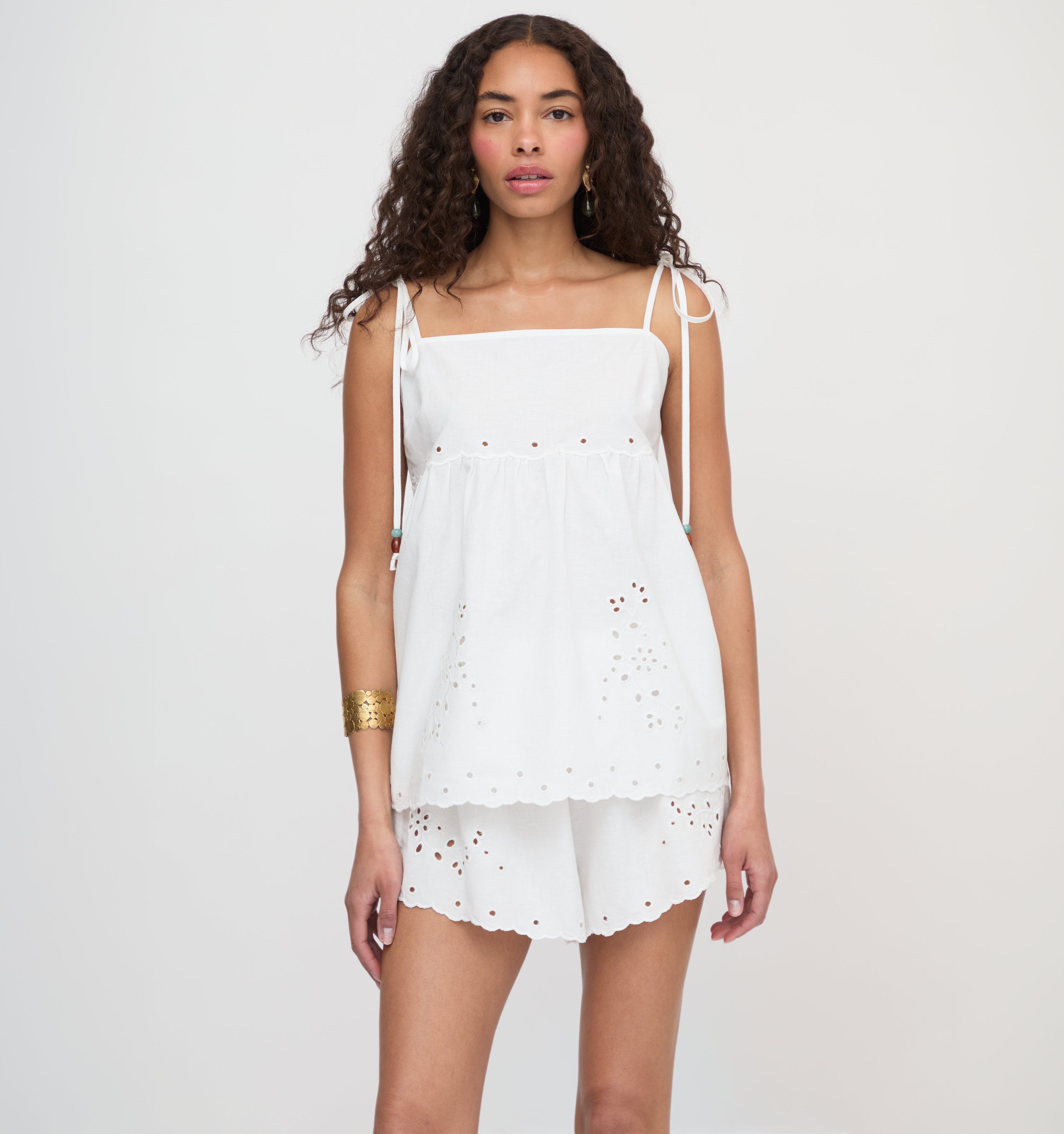 The Palmer Top - White Linen