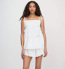 The Palmer Top - White Linen