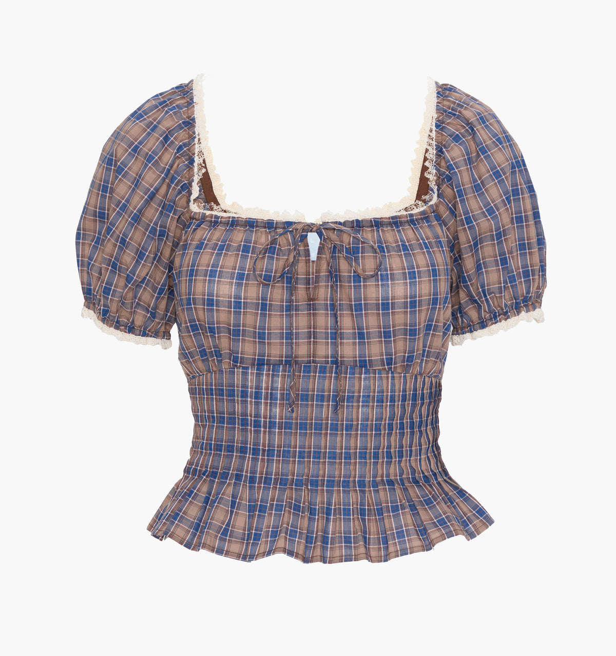 The Paulina Top - Brown Spencer Plaid