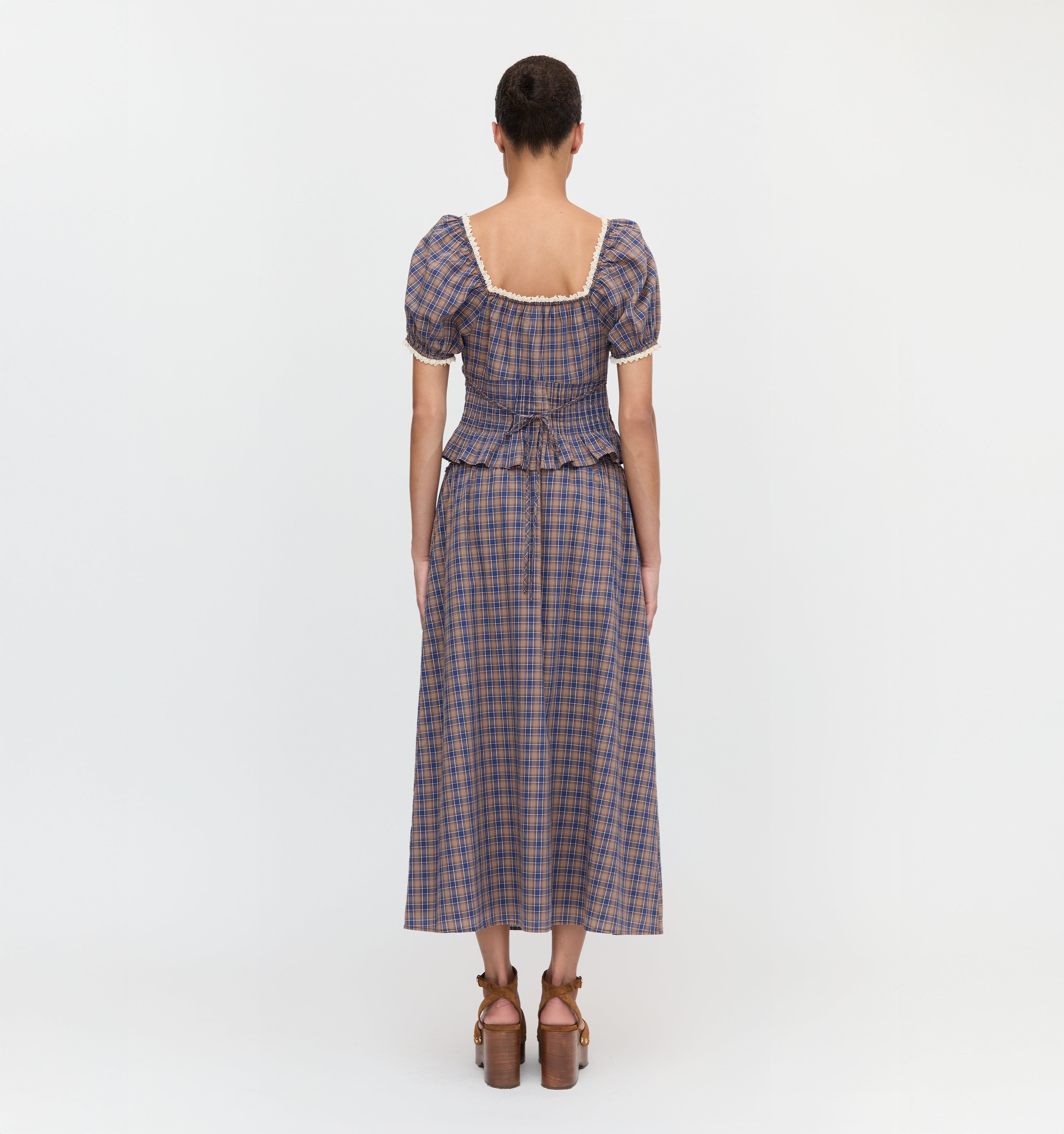 The Paulina Top - Brown Spencer Plaid