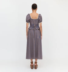 The Paulina Top - Brown Spencer Plaid