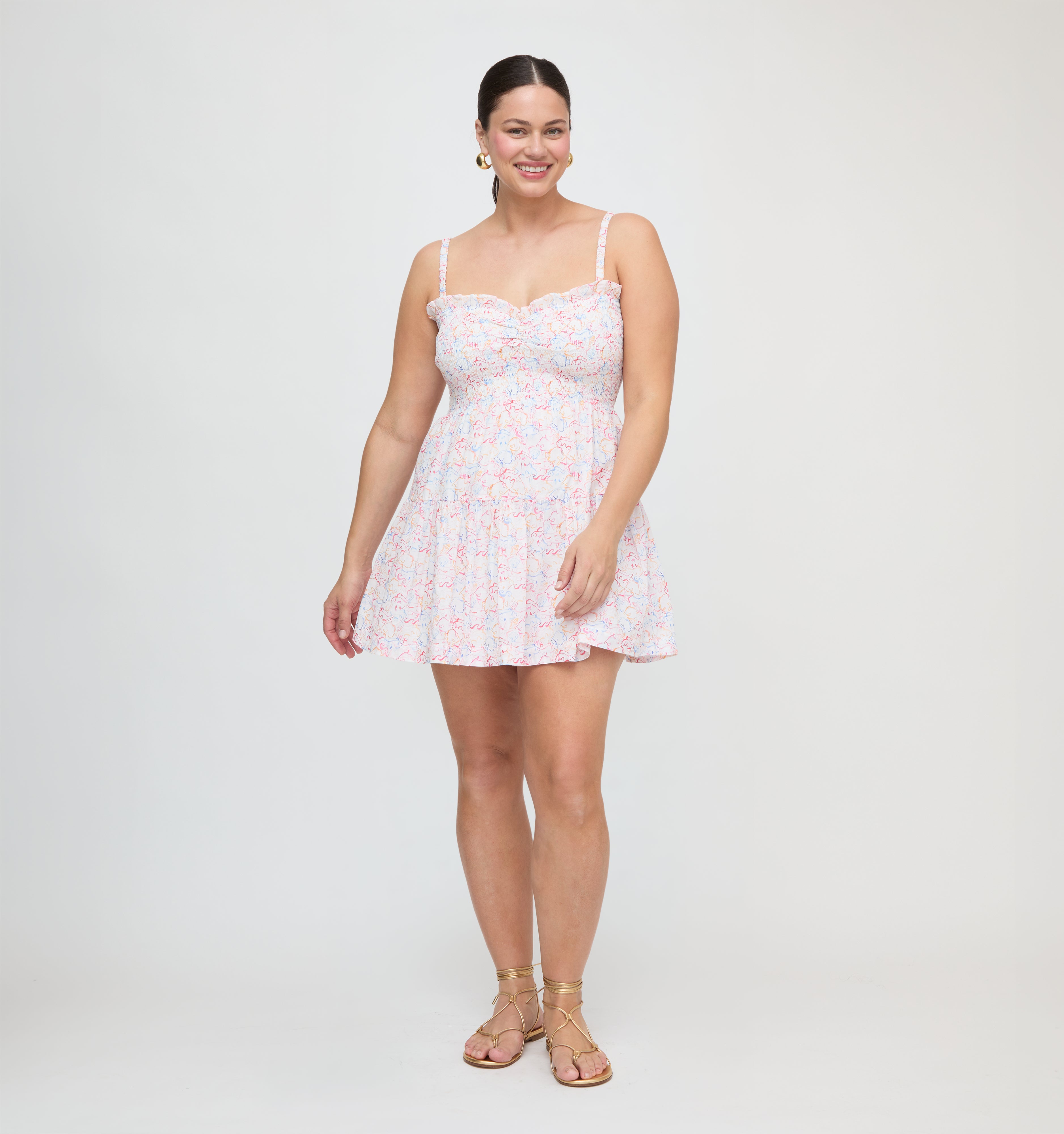 The Rebecca Mini Nap Dress - Camo Fish