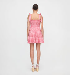 The Ribbon Charlotte Nap Dress - Pink Palm Ikat