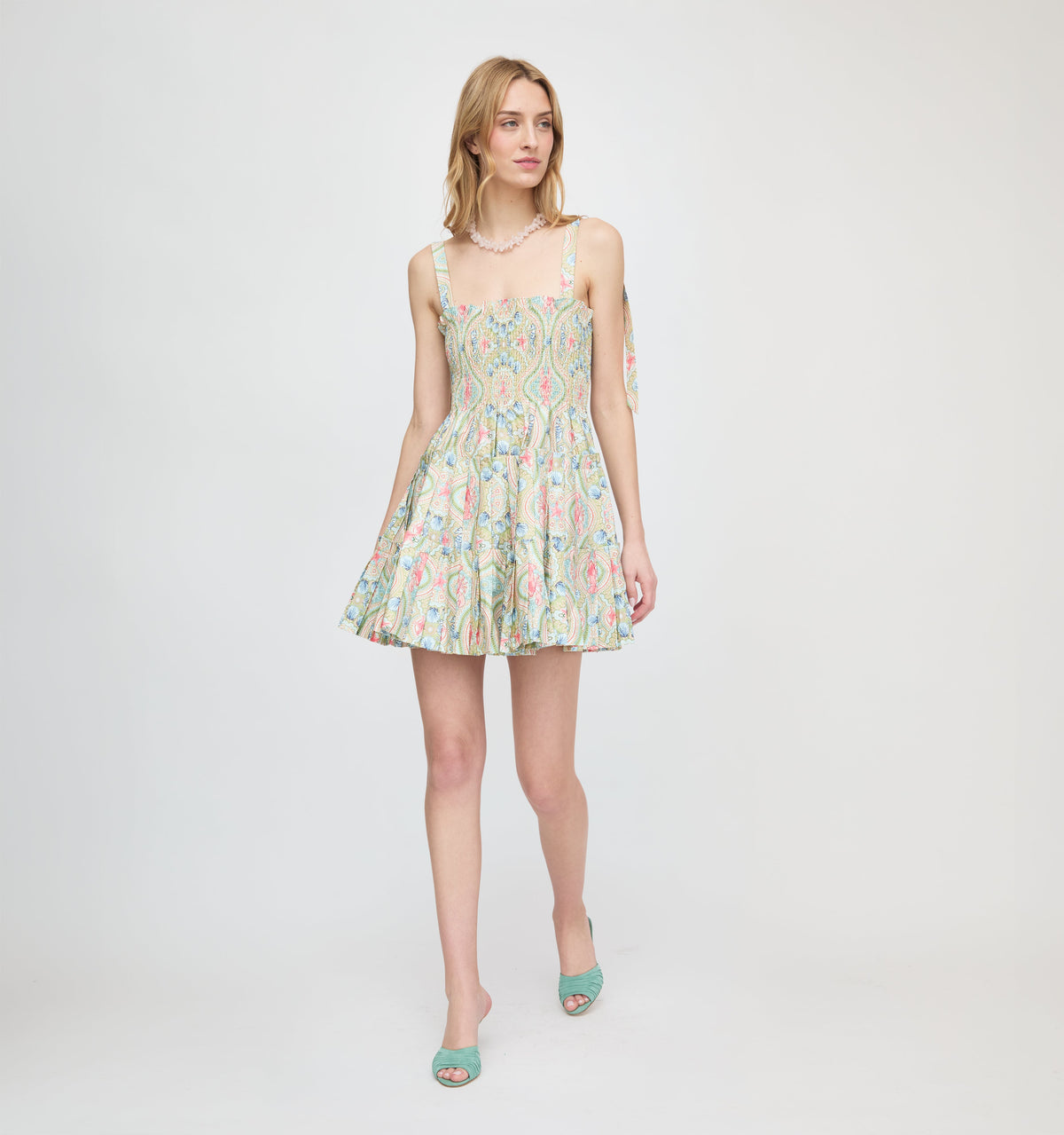 The Ribbon Charlotte Nap Dress - Sea Scroll