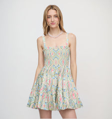 The Ribbon Charlotte Nap Dress - Sea Scroll