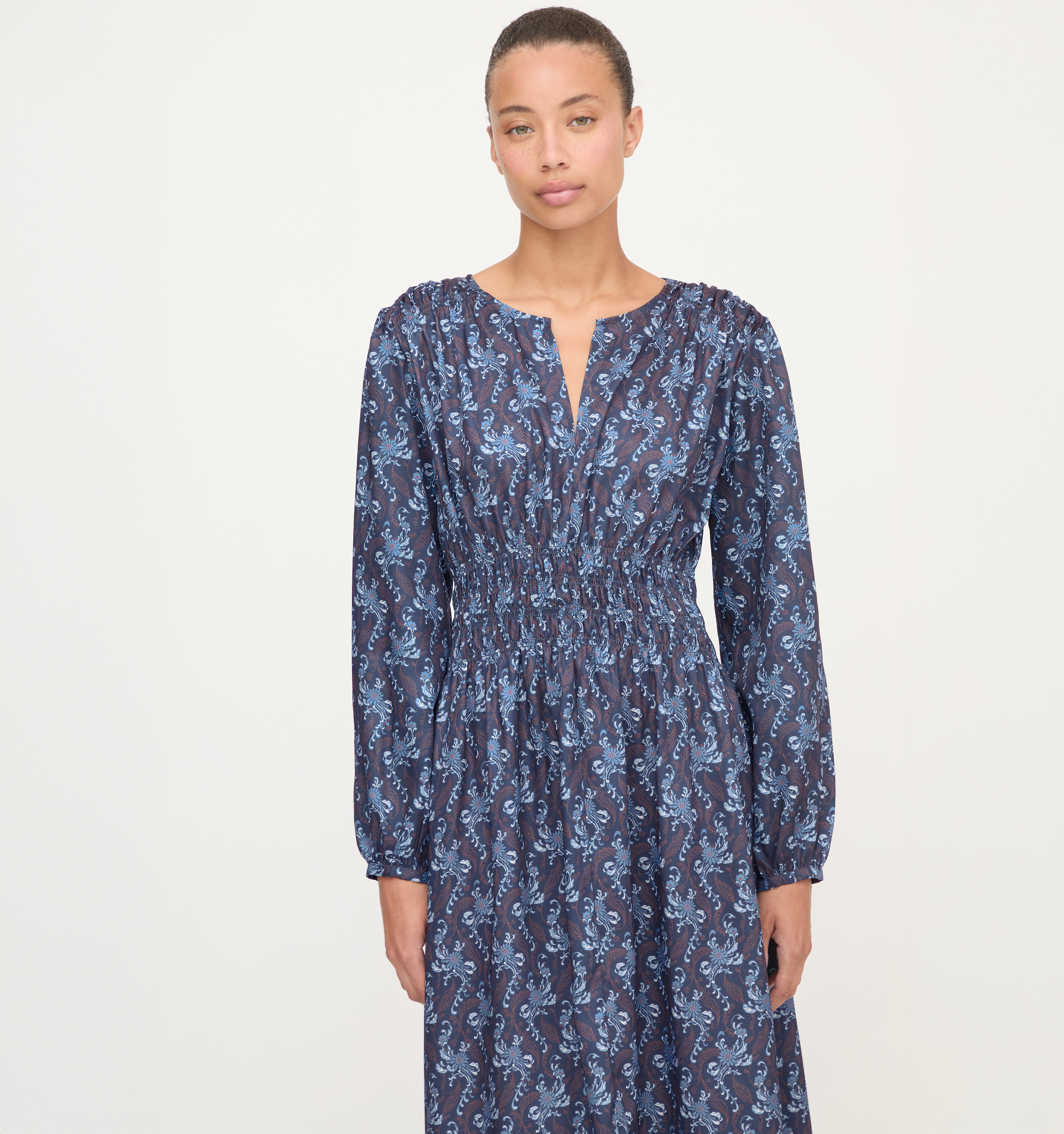 The Rosely Dress - Navy Cala Paisley