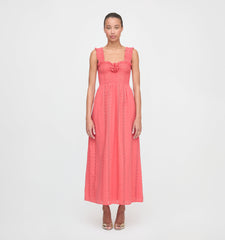 The Rosetta Nap Dress - Coral Voile Broderie