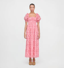The Scarlett Nap Dress - Pink Palm Ikat