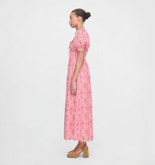 The Scarlett Nap Dress - Pink Palm Ikat