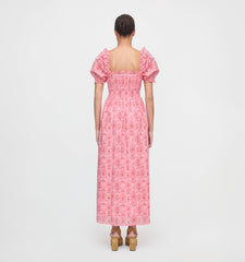 The Scarlett Nap Dress - Pink Palm Ikat