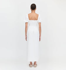 The Scarlett Nap Dress - White Shadow Stripe