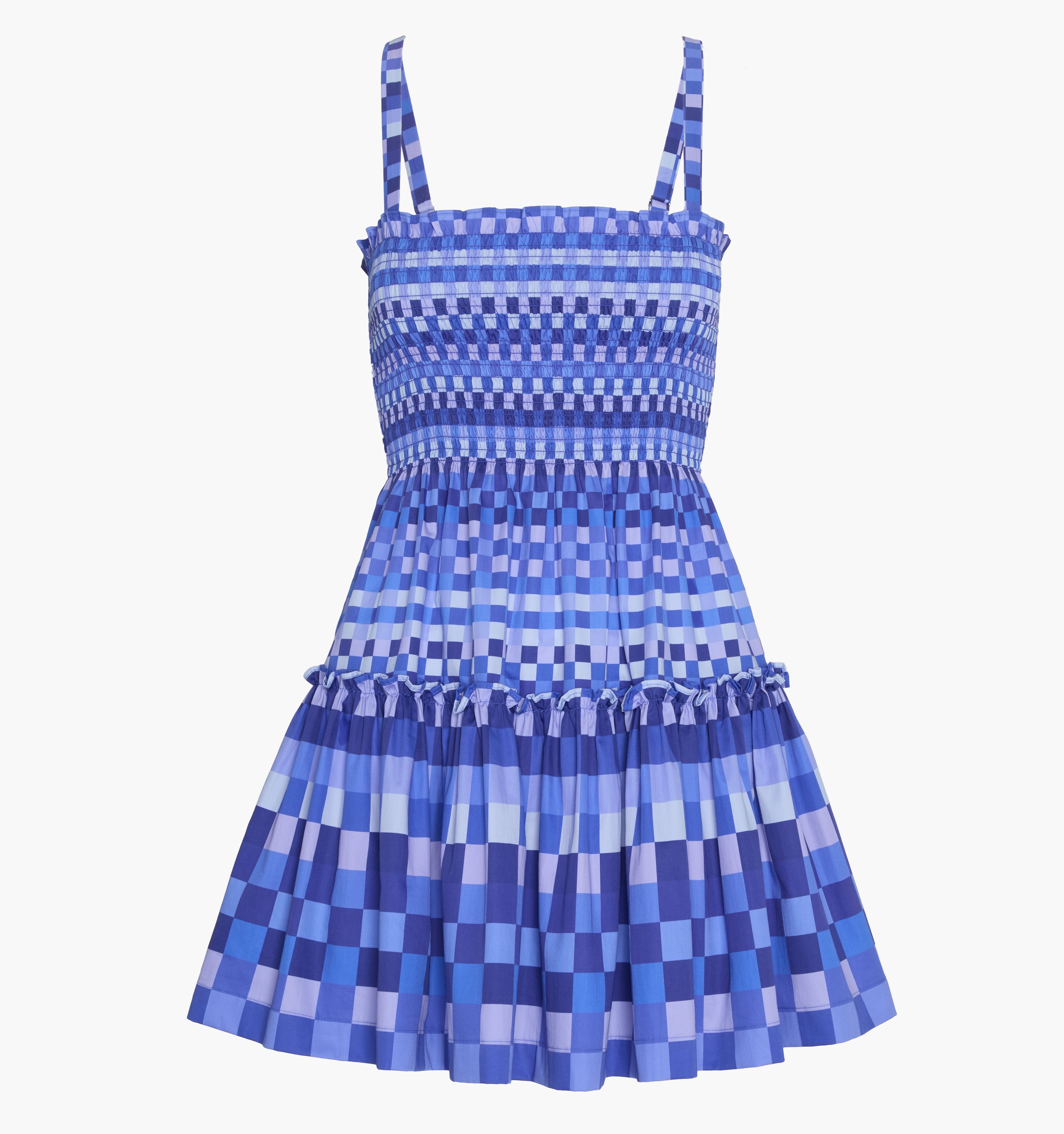 The Seraphina Mini Nap Dress - Blue Indigo Tilework