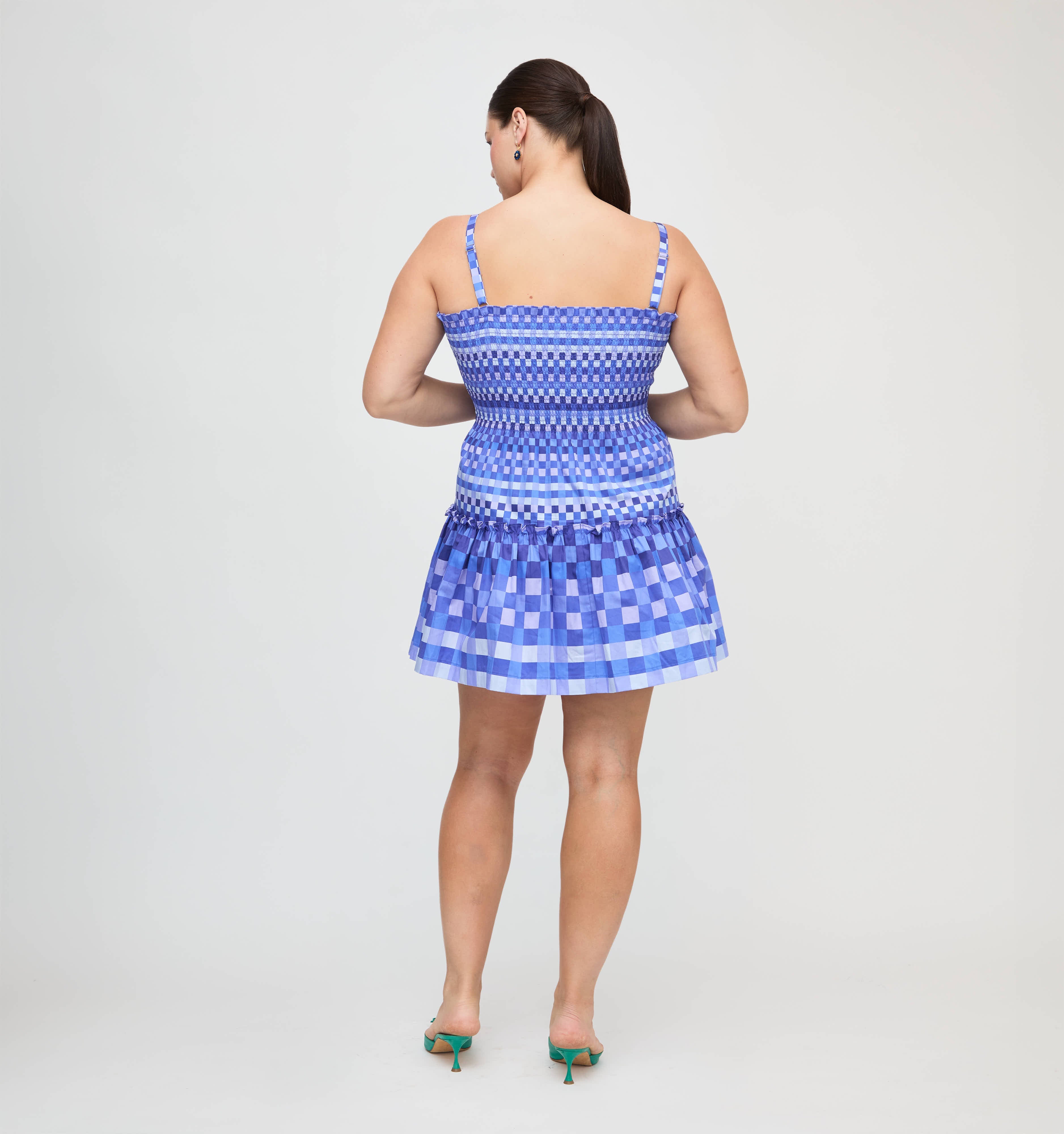 The Seraphina Mini Nap Dress - Blue Indigo Tilework