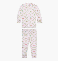 The Baby Sully PJ Set - Light Pink Trellis